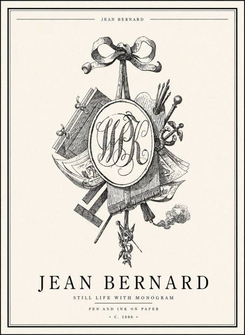 Jean Bernard Still Life with Monogram No1 - Plakát