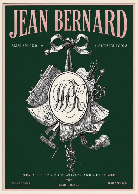 Jean Bernard Still Life with Monogram No5 - Plakát