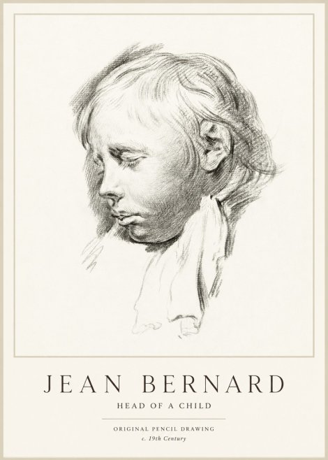 Jean Bernard Head of a Child No1 - Plakát