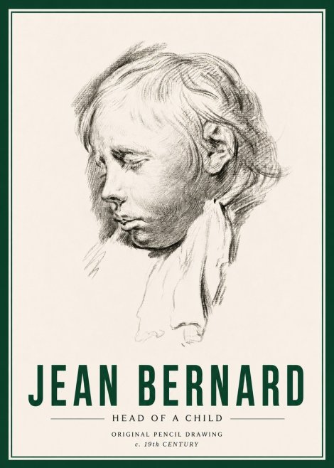 Jean Bernard Head of a Child No4 - Plakát