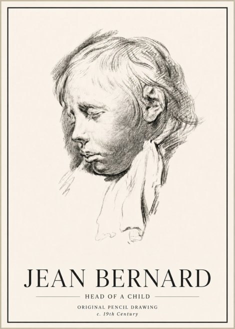 Jean Bernard Head of a Child No5 - Plakát