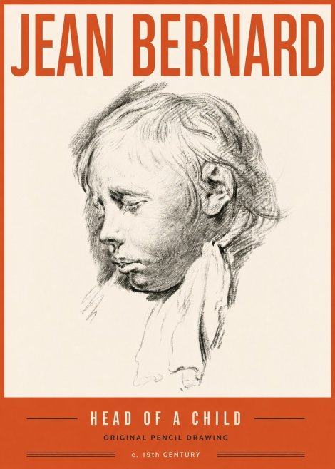 Jean Bernard Head of a Child No6 - Plakát