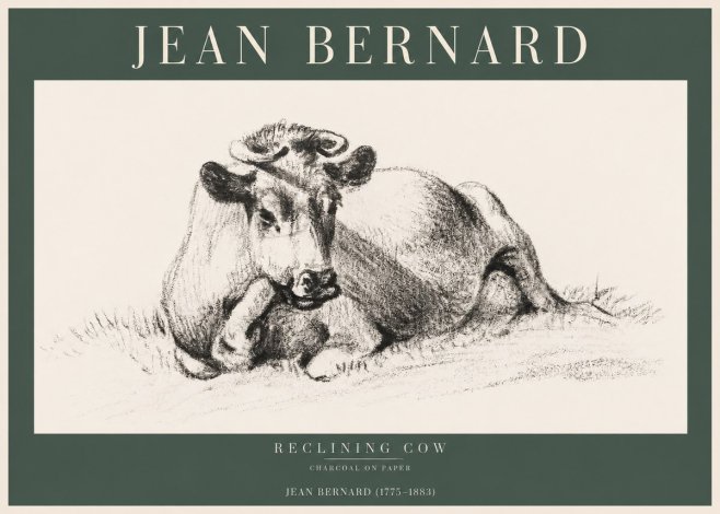 Jean Bernard Reclining Cow I No2 - Plakát