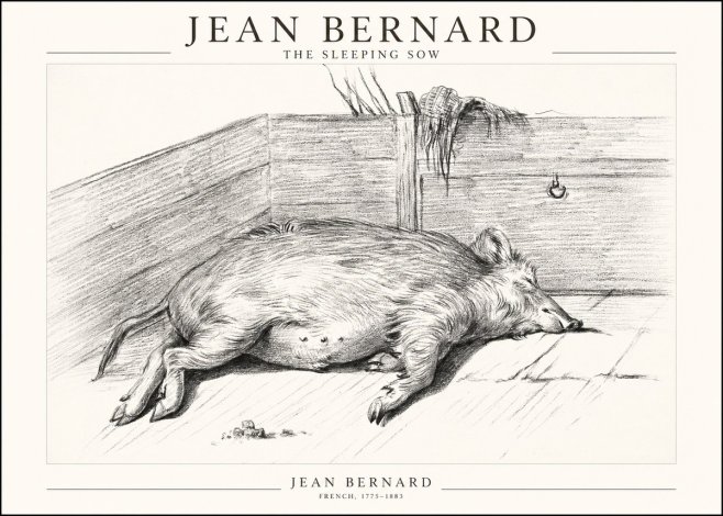 Jean Bernard The Sleeping Sow No1 - Plakát