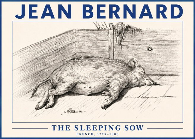 Jean Bernard The Sleeping Sow No5 - Plakát