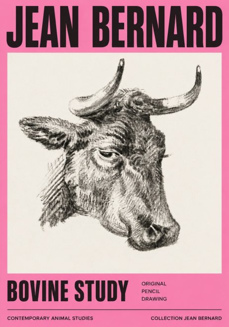 Jean Bernard Bovine Study I No3 - Plakát