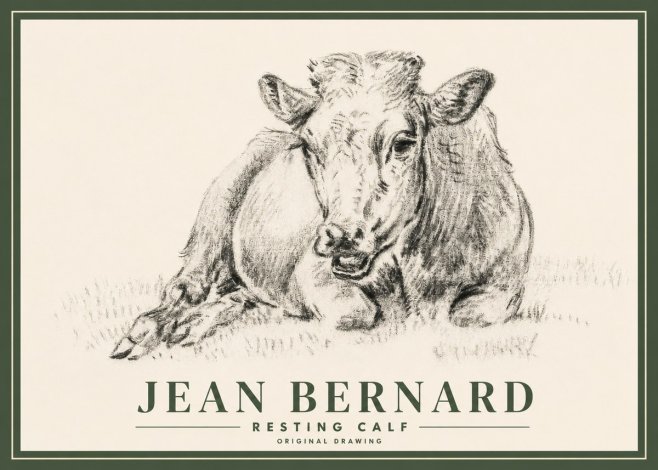 Jean Bernard Resting Calf II No3 - Plakát