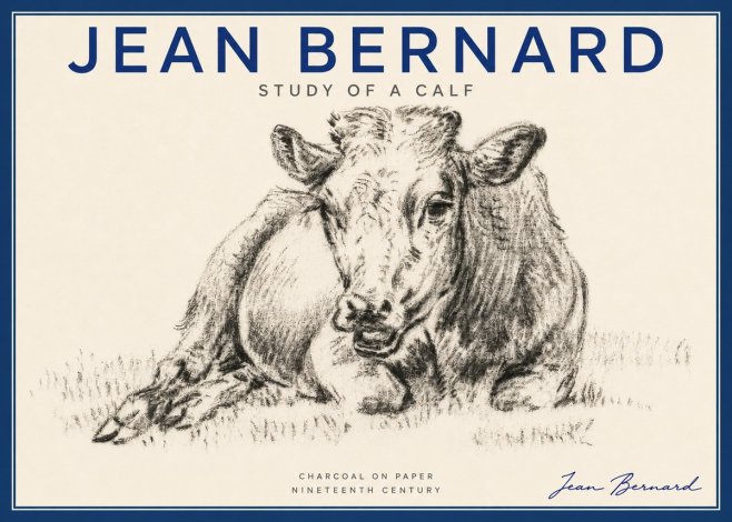 Jean Bernard Resting Calf II No6 - Plakát