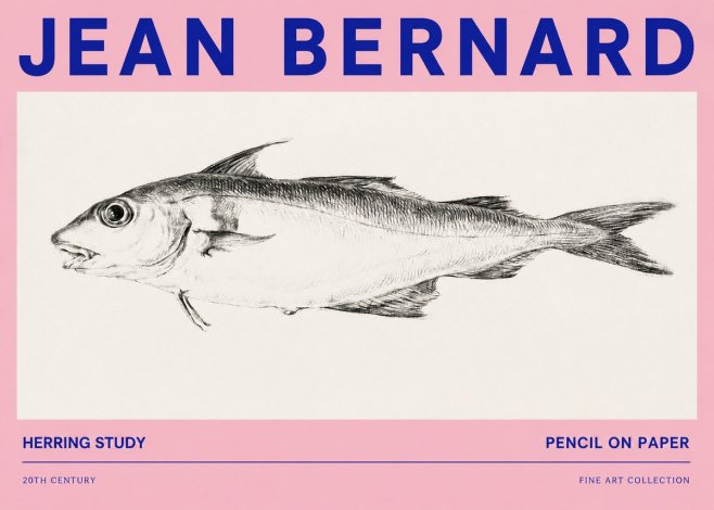 Jean Bernard Herring Study No3 - Plakát