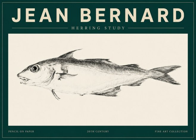 Jean Bernard Herring Study No4 - Plakát