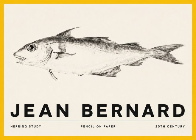 Jean Bernard Herring Study No5 - Plakát