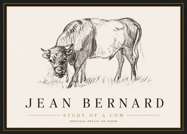 Jean Bernard Study of a Cow II No5 - Plakát