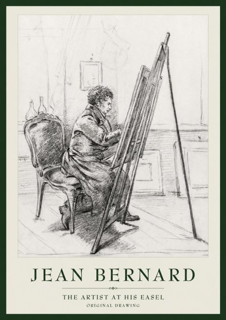 Jean Bernard The Artist at His Easel No1 - Plakát