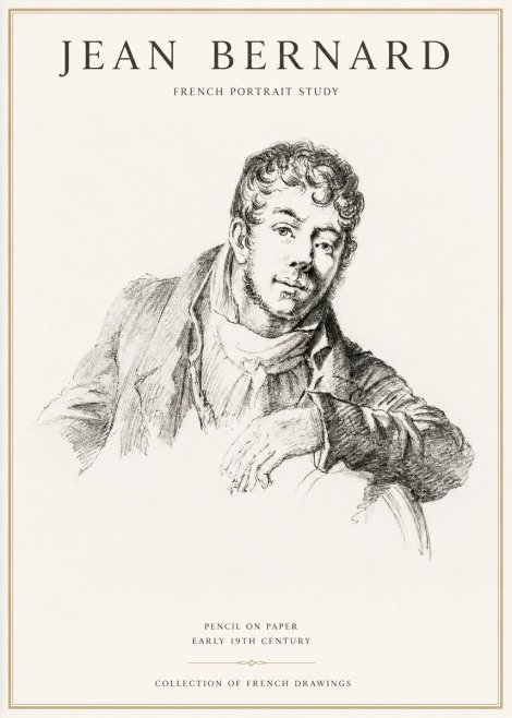 Jean Bernard French Portrait Study No1 - Plakát