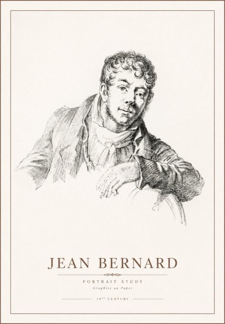 Jean Bernard French Portrait Study No2 - Plakát
