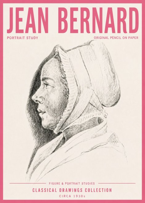 Jean Bernard Portrait Study VI No4 - Plakát