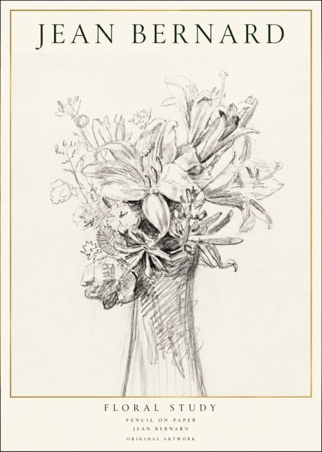 Jean Bernard Bouquet of Lilies No2 - Plakát