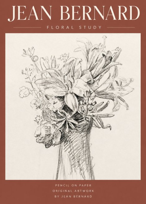 Jean Bernard Bouquet of Lilies No4 - Plakát
