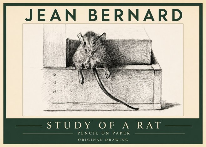 Jean Bernard Study of a Rat I No3 - Plakát