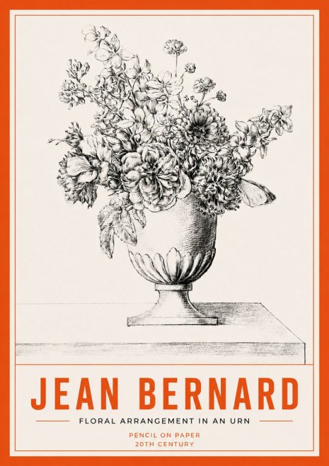 Jean Bernard Floral Arrangement in an Urn No3 - Plakát