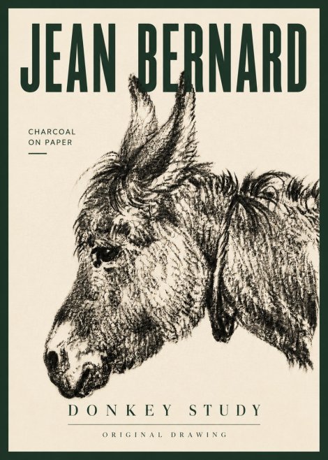 Jean Bernard Donkey Study III No6 - Plakát