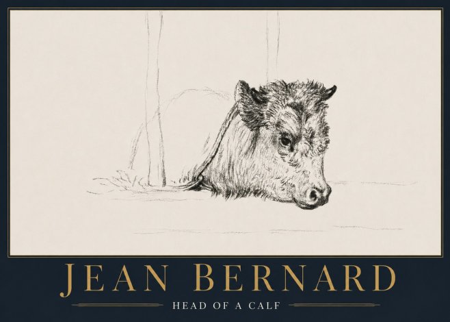 Jean Bernard Study of a Calf I No5 - Plakát