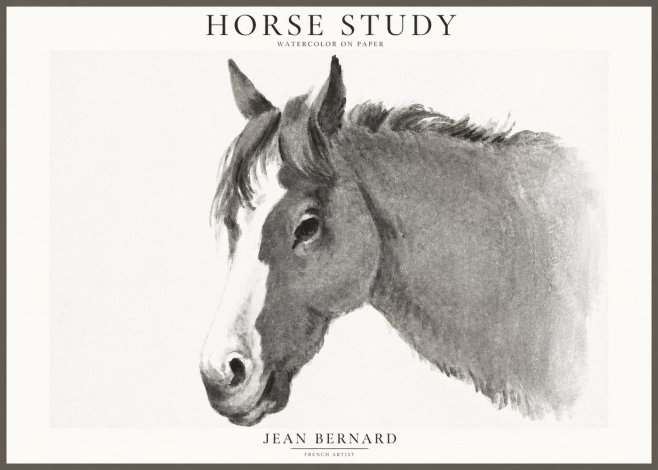 Jean Bernard Horse Study I No1 - Plakát