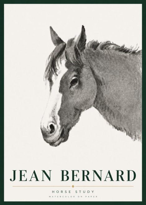 Jean Bernard Horse Study I No5 - Plakát