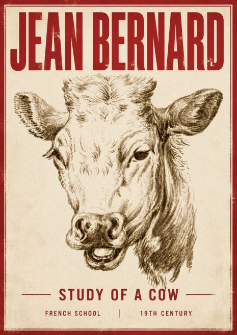 Jean Bernard Study of a Cow IV No5 - Plakát