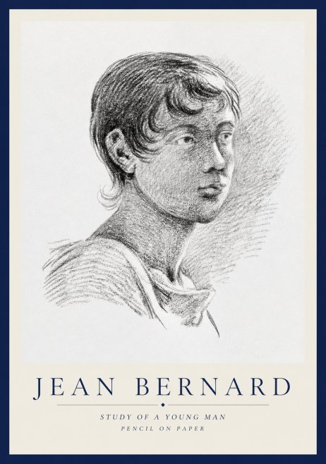 Jean Bernard Study of a Young Boy No3 - Plakát