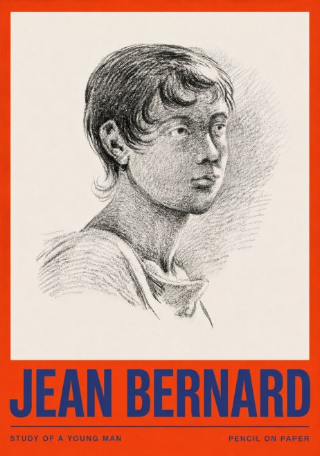 Jean Bernard Study of a Young Boy No4 - Plakát