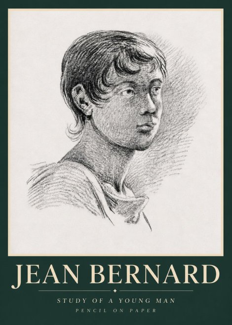 Jean Bernard Study of a Young Boy No5 - Plakát
