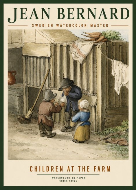 Jean Bernard Children at the Gate No4 - Plakát