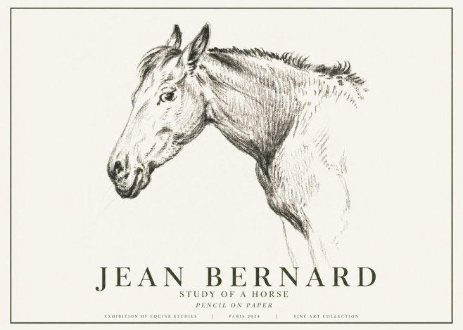Jean Bernard Study of a Horse VI No6 - Plakát