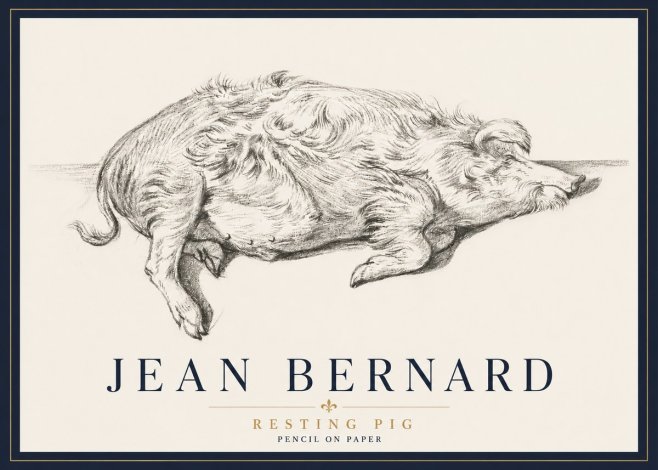 Jean Bernard Study of a Pig I No6 - Plakát