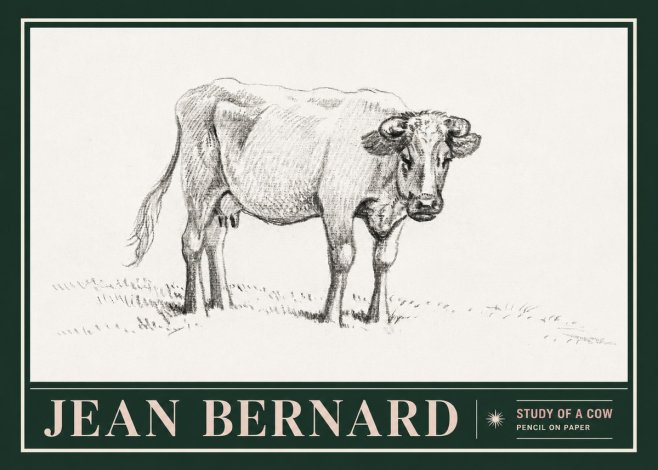 Jean Bernard Study of a Cow V No5 - Plakát
