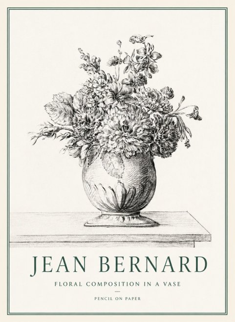 Jean Bernard Floral Composition in a Vase No1 - Plakát