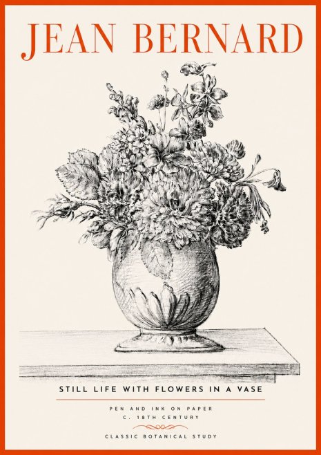 Jean Bernard Floral Composition in a Vase No5 - Plakát