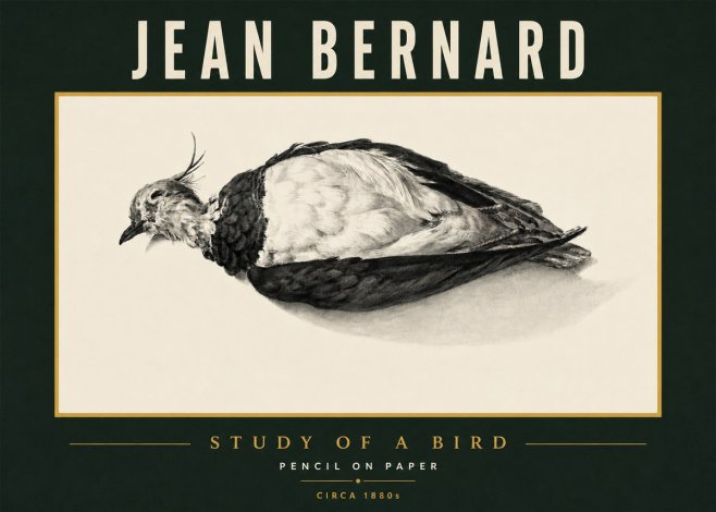 Jean Bernard Study of a Bird II No5 - Plakát