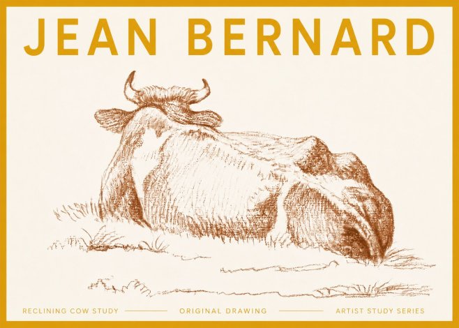 Jean Bernard Reclining Cow Study No5 - Plakát