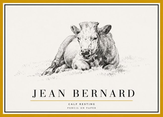 Jean Bernard Calf Resting No5 - Plakát