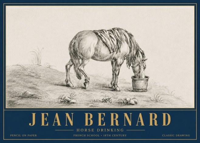 Jean Bernard Horse Drinking No6 - Plakát