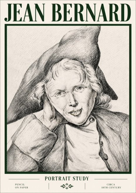 Jean Bernard Portrait Study VII No4 - Plakát