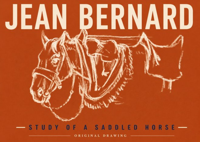 Jean Bernard Study of a Horse VII No5 - Plakát