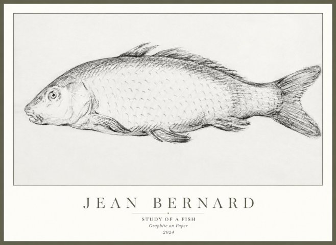Jean Bernard Study of a Fish III No3 - Plakát