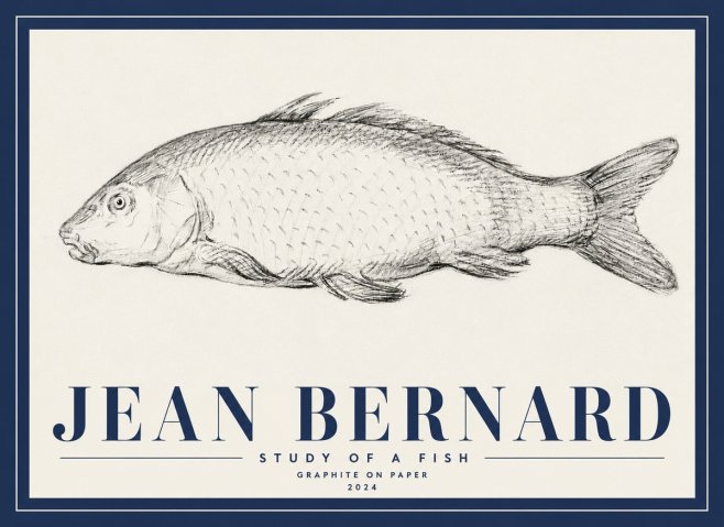 Jean Bernard Study of a Fish III No6 - Plakát