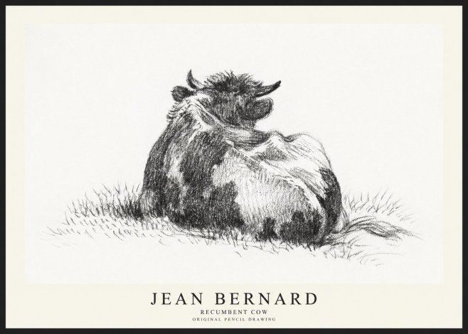 Jean Bernard Resting Highland Cow No3 - Plakát