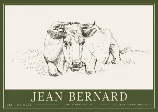 Jean Bernard Resting Cow II No6 - Plakát