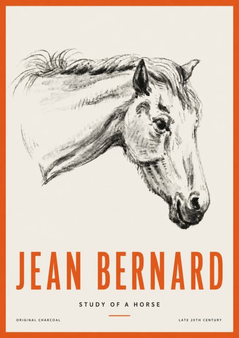 Jean Bernard Study of a Horse VIII No2 - Plakát