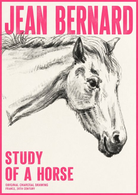 Jean Bernard Study of a Horse VIII No6 - Plakát